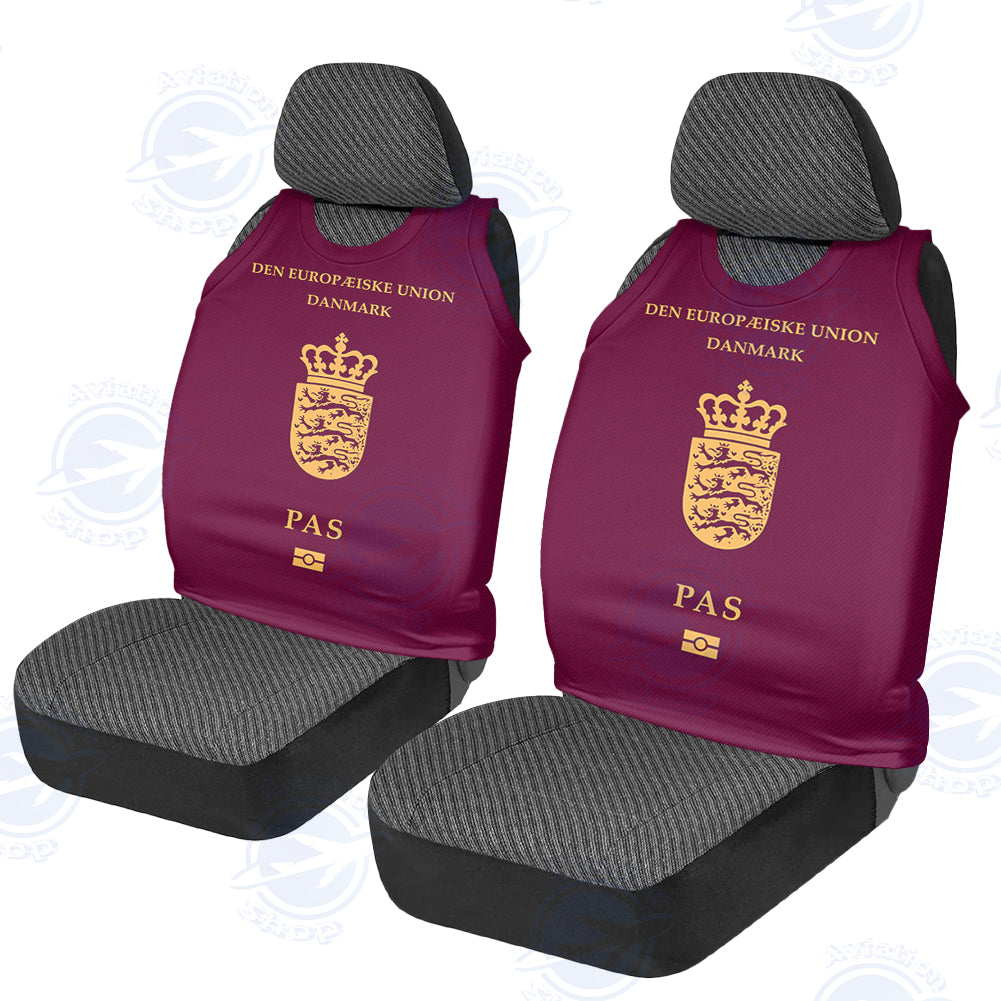 Denmark Passport Passport Designed Car Seat Covers