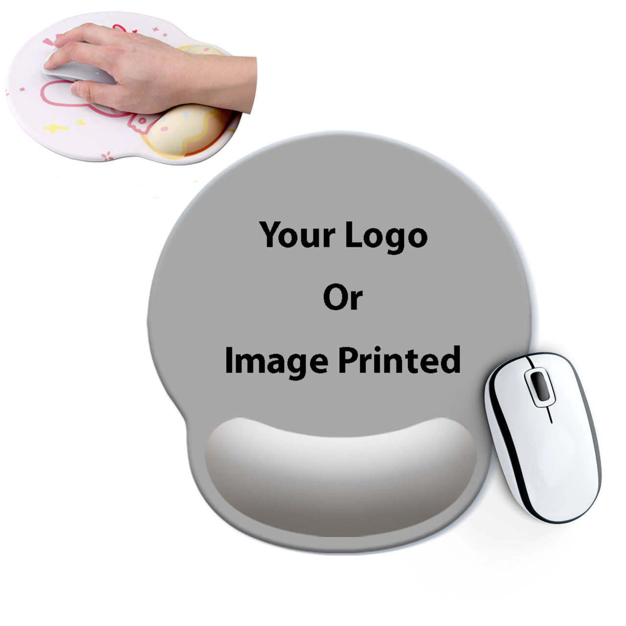 Custom Design Image Logo Ergonomic Mouse Pads