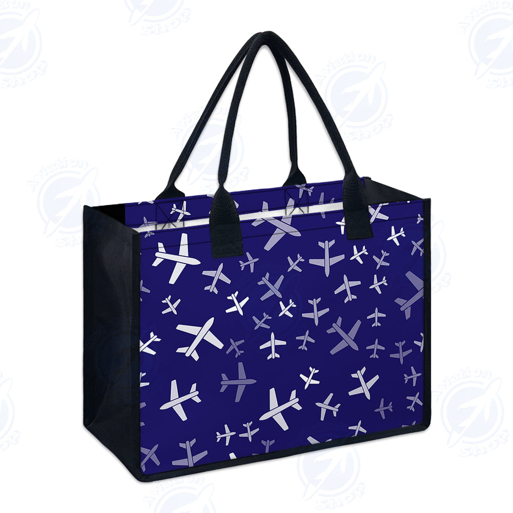 Different Sizes Seamless Airplanes Designed Special Canvas Bags