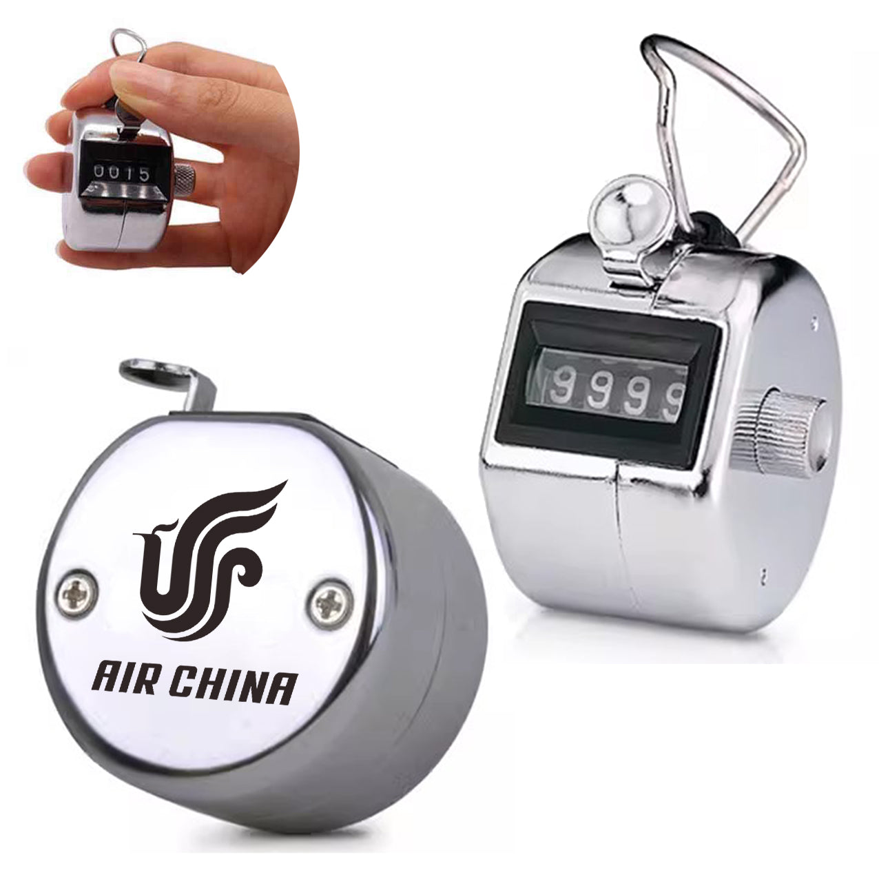 Air China Designed Metal Handheld Counters