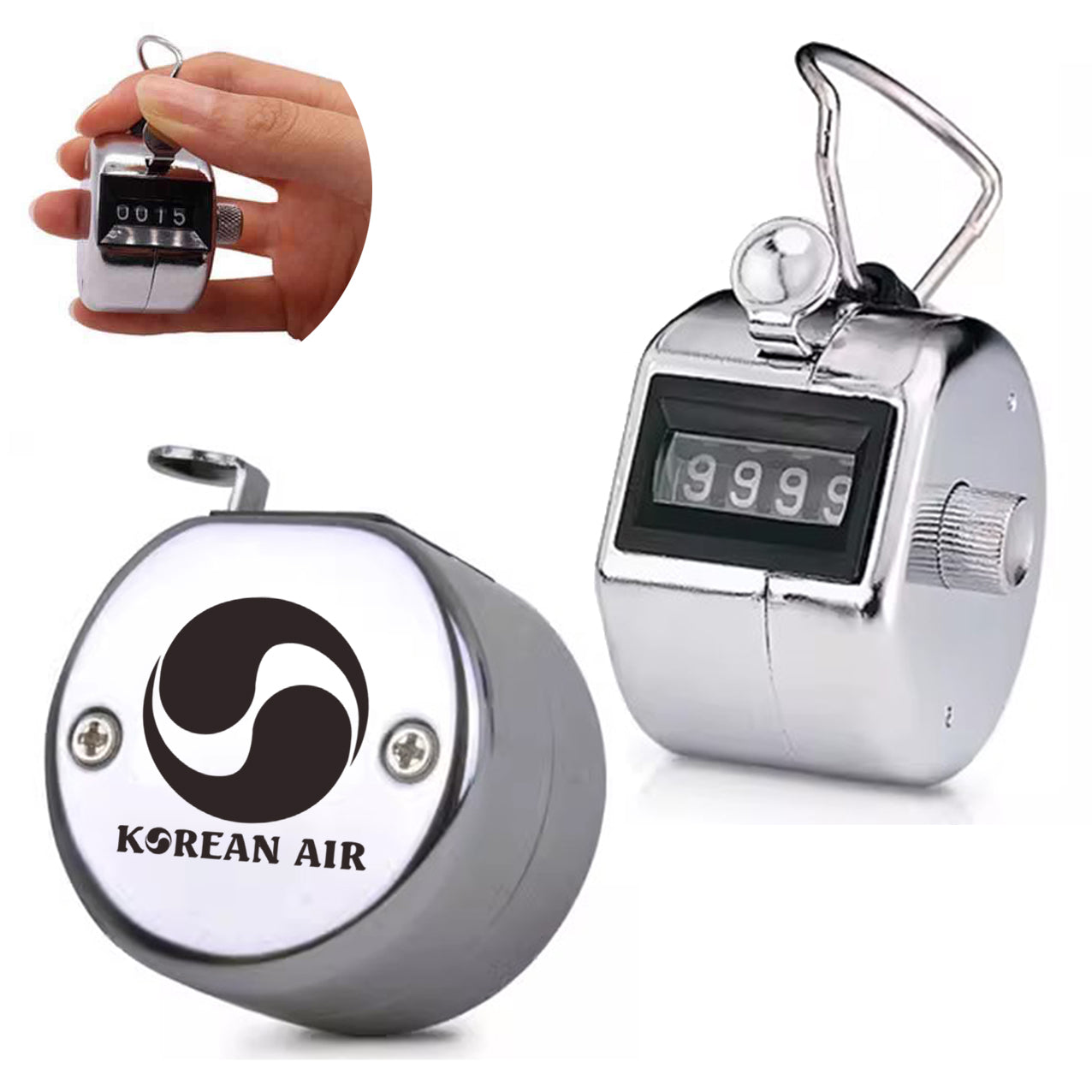 Korean Airlines Designed Metal Handheld Counters