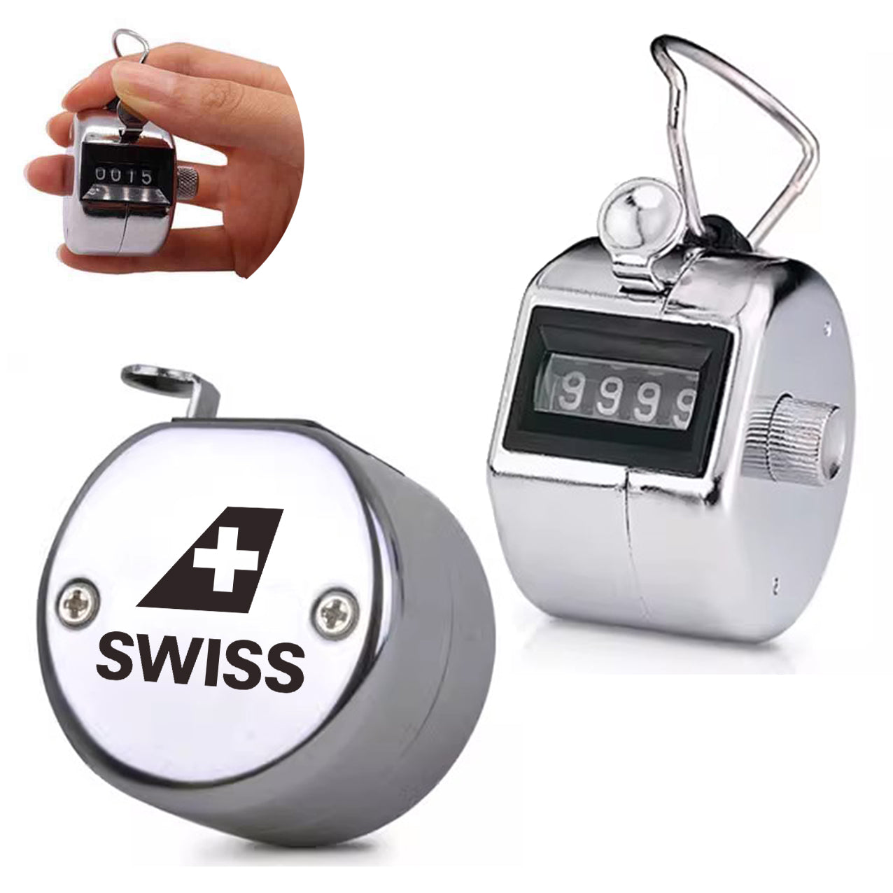 Swiss International Airlines Designed Metal Handheld Counters
