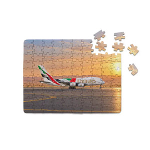 Emirates Airbus A380-800 UAE Flag Golden Taxi Printed Puzzles