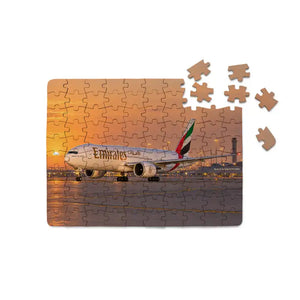 Emirates Boeing 777-200LR Al Maktoum Desert Sunset Taxi Printed Puzzles