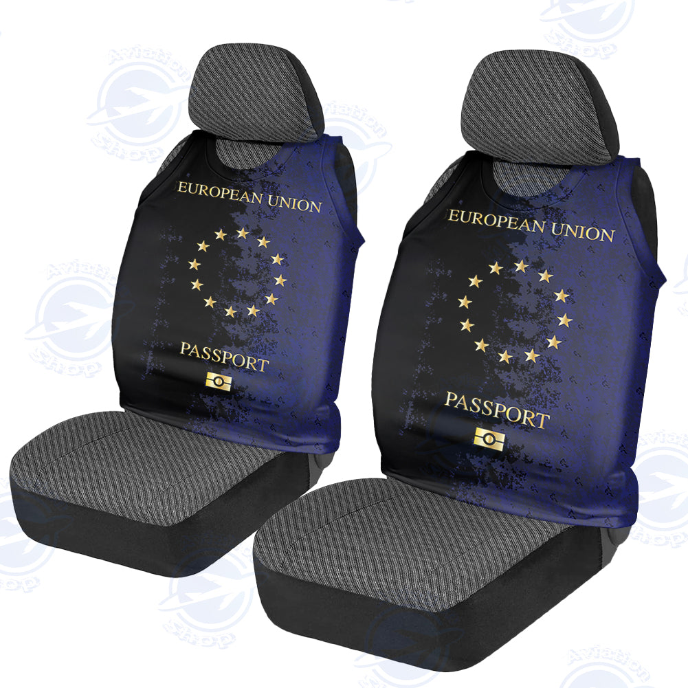 European Union Passport Designed Car Seat Covers