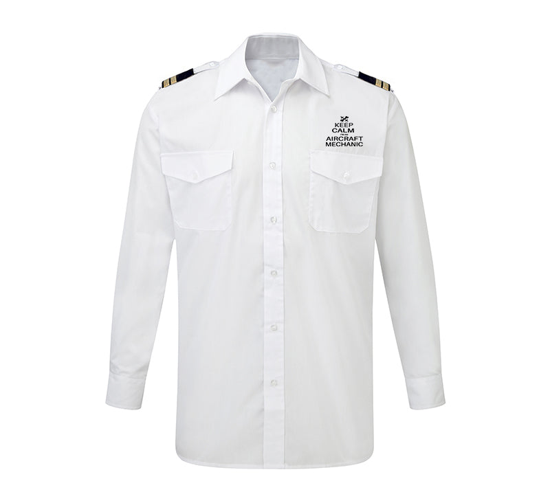 Aircraft Mechanic Designed Long Sleeve Pilot Shirts