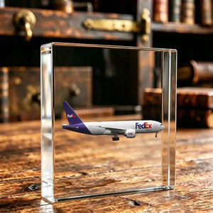 FedEx Express Boeing 777F Airplane Crystal Ornament