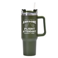 Thumbnail for Flight Attendant Designed 40oz Stainless Steel Car Mug With Holder