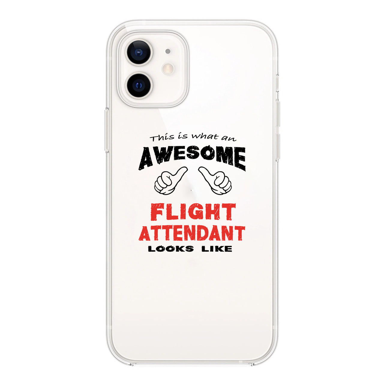 Flight Attendant Designed Transparent Silicone iPhone Cases