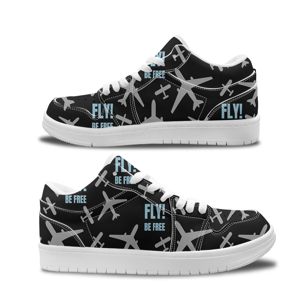 Fly Be Free Black Designed Fashion Low Top Sneakers & Shoes