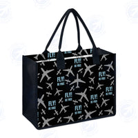 Thumbnail for Fly Be Free Black Designed Special Canvas Bags