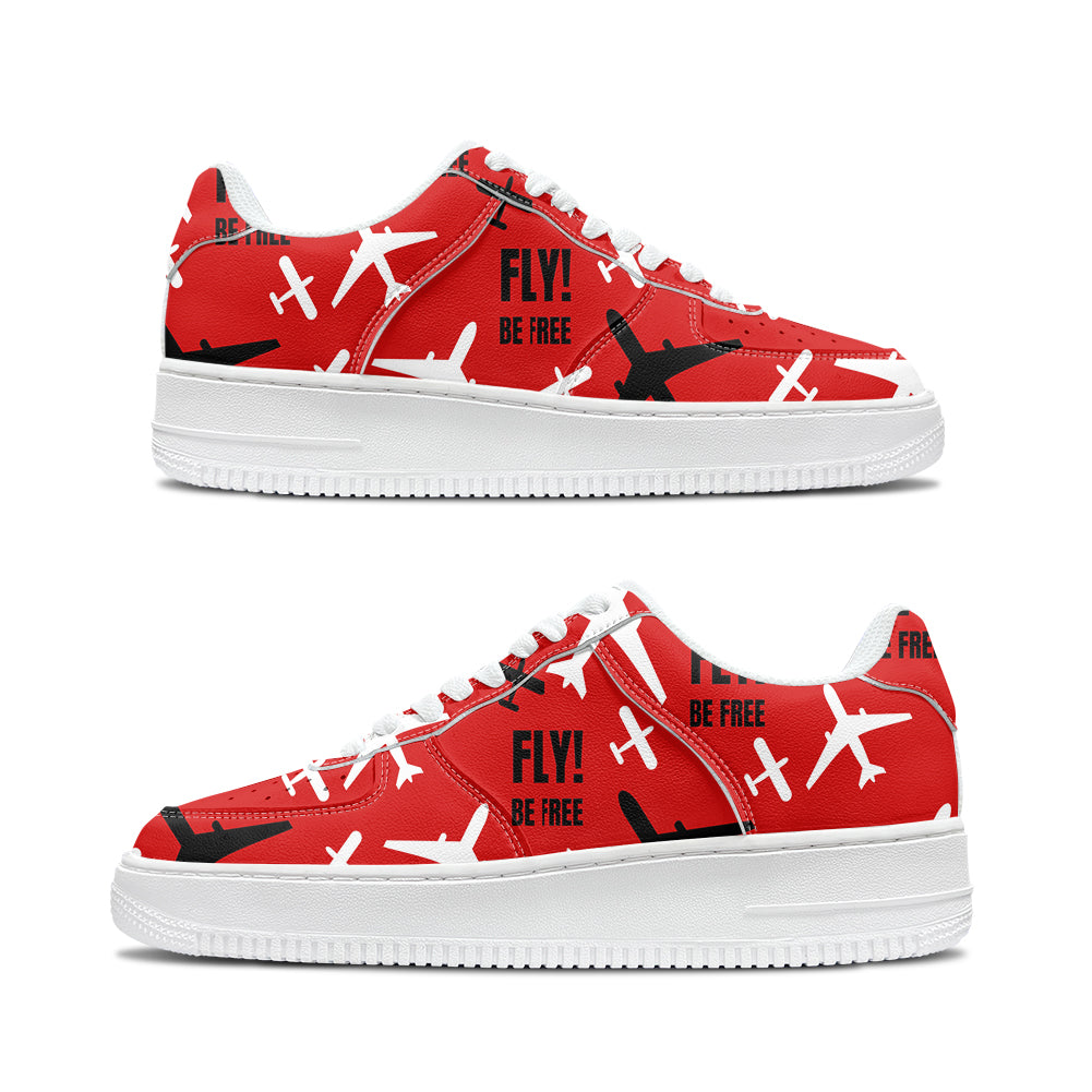 Fly Be Free Red Designed Low Top Sport Sneakers & Shoes