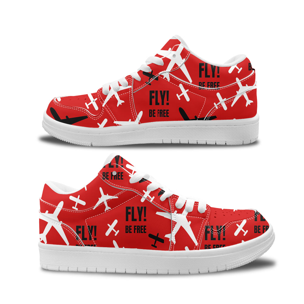 Fly Be Free Red Designed Fashion Low Top Sneakers & Shoes