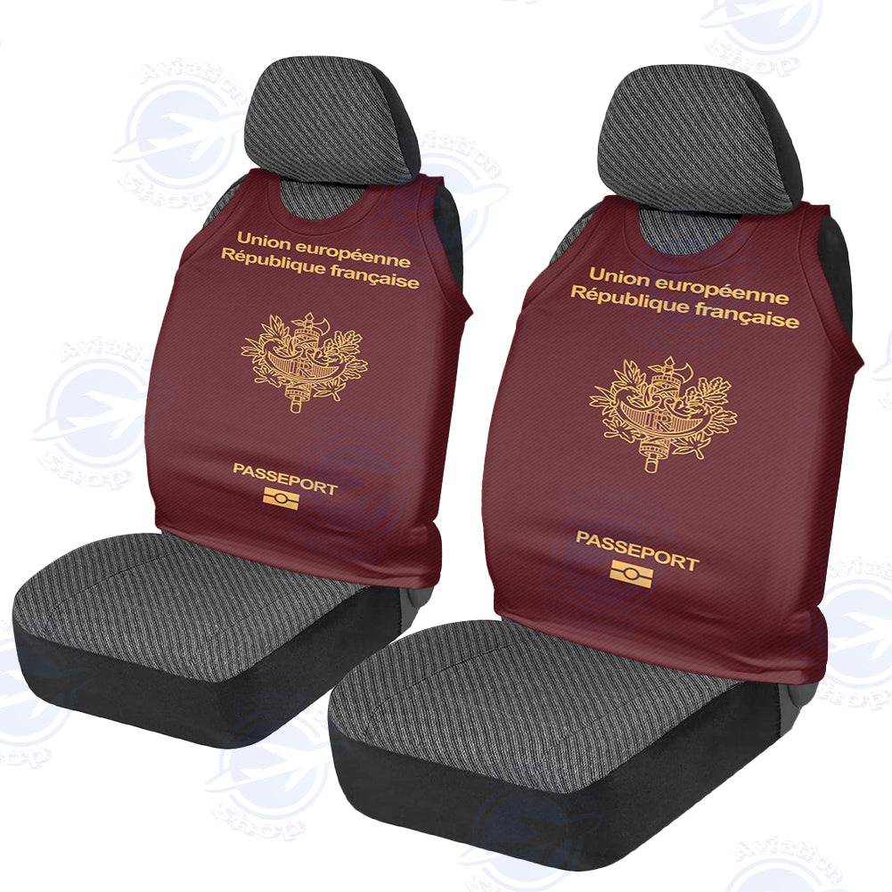 French Passport Designed Car Seat Covers