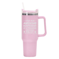 Thumbnail for I am an Awesome Boyfriend Designed 40oz Stainless Steel Car Mug With Holder