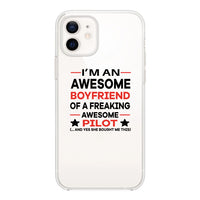 Thumbnail for I am an Awesome Boyfriend Designed Transparent Silicone iPhone Cases