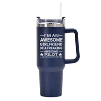 Thumbnail for I am an Awesome Girlfriend Designed 40oz Stainless Steel Car Mug With Holder
