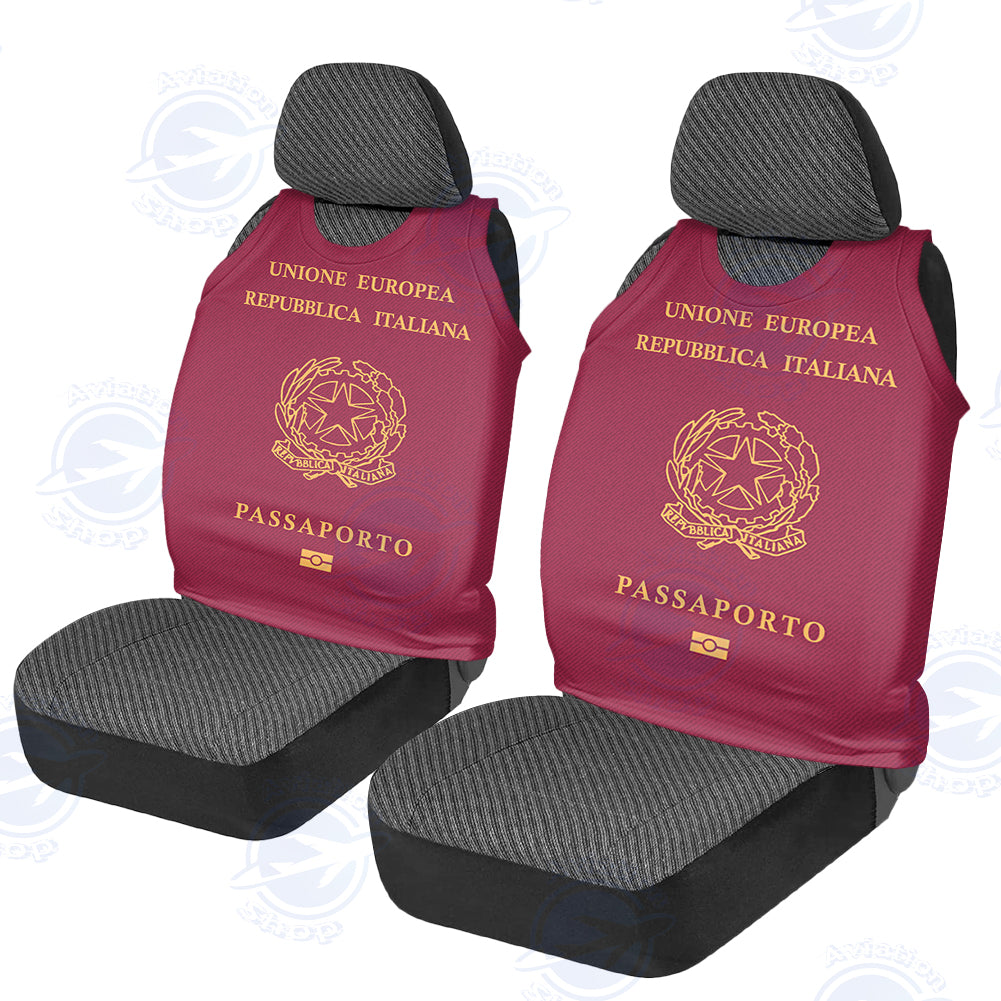 Italian Passport Designed Car Seat Covers