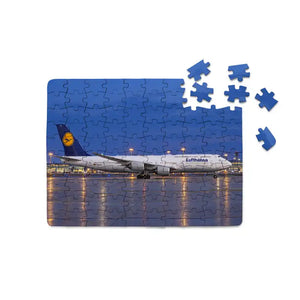 Lufthansa Boeing 747-8 Jumbo at Blue Hour Printed Puzzles