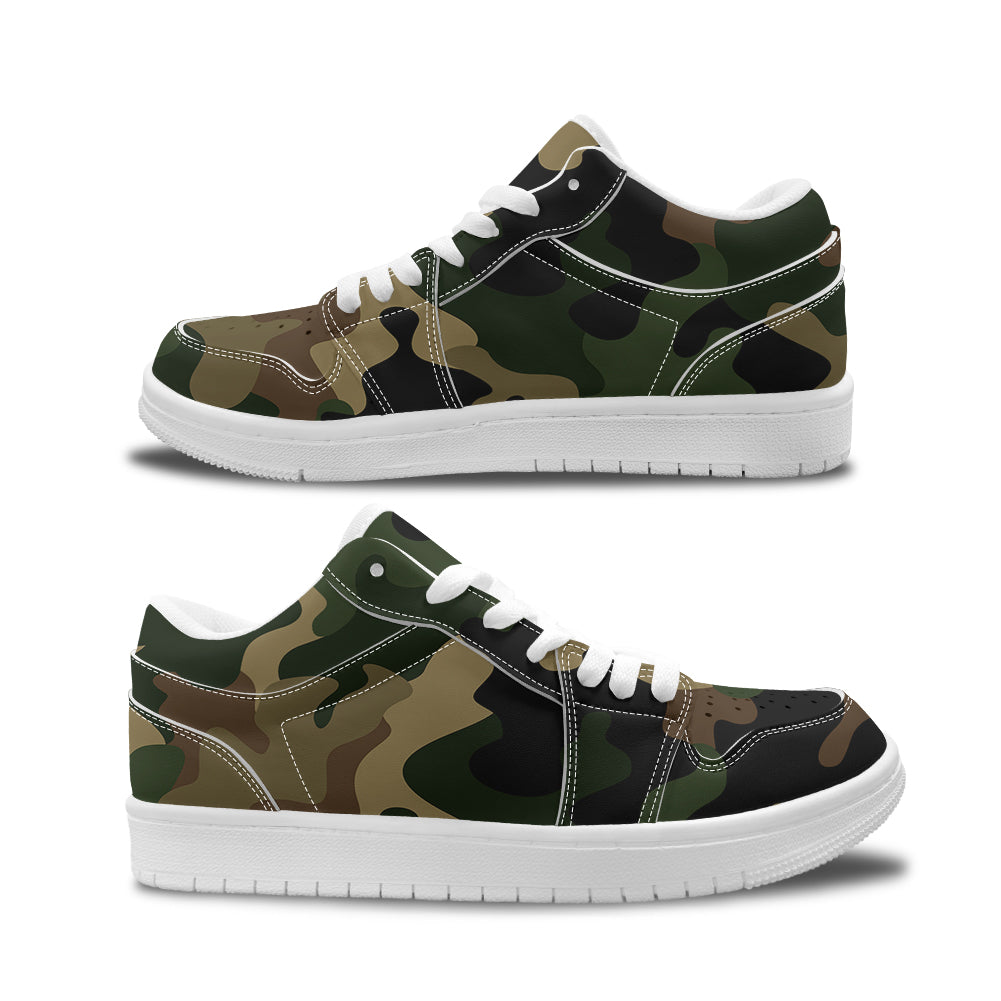 Military Camouflage Army Green Designed Fashion Low Top Sneakers & Shoes