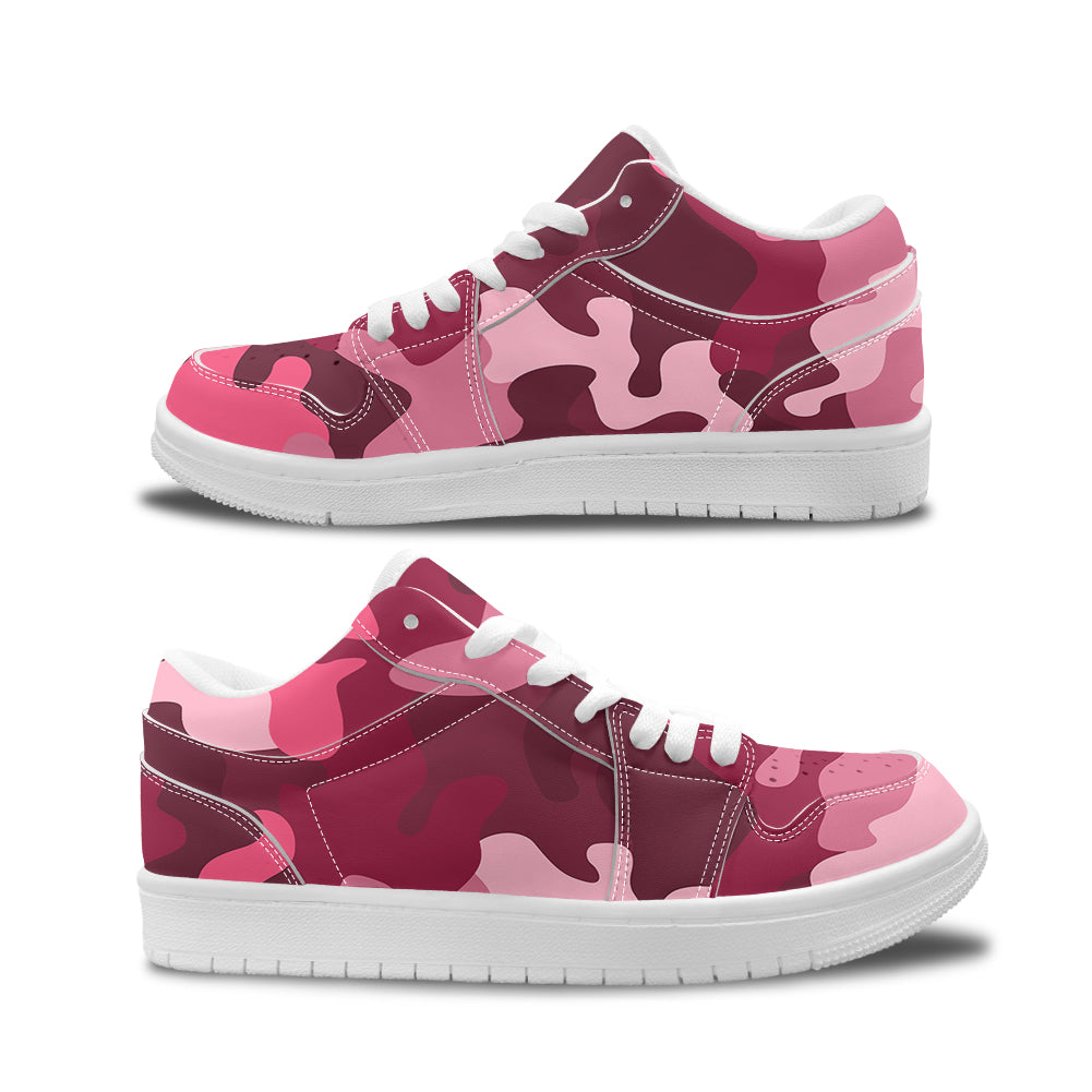 Military Camouflage Red Designed Fashion Low Top Sneakers & Shoes