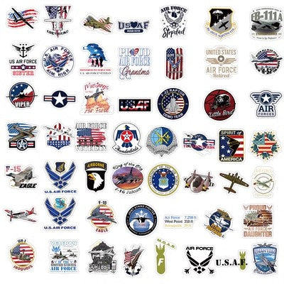 50 Pieces US Air Force Stickers (Mixed)
