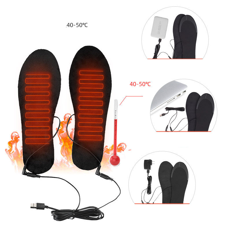 USB Heated Shoe Insoles Electric Foot Warming FOR PILOTS&AVIATORS