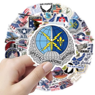 50 Pieces US Air Force Stickers (Mixed)
