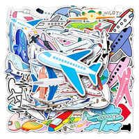 Thumbnail for 50 Pieces Cartoon Planes Stickers (Mixed)