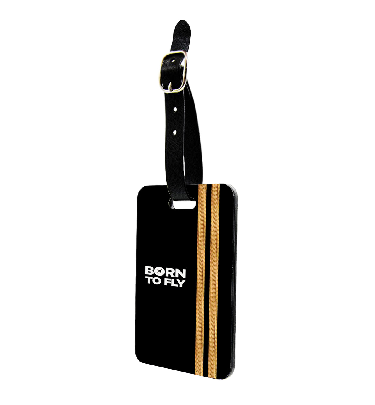 Born to Fly & Pilot Epaulettes (4,3,2 Lines) Designed Luggage Tag