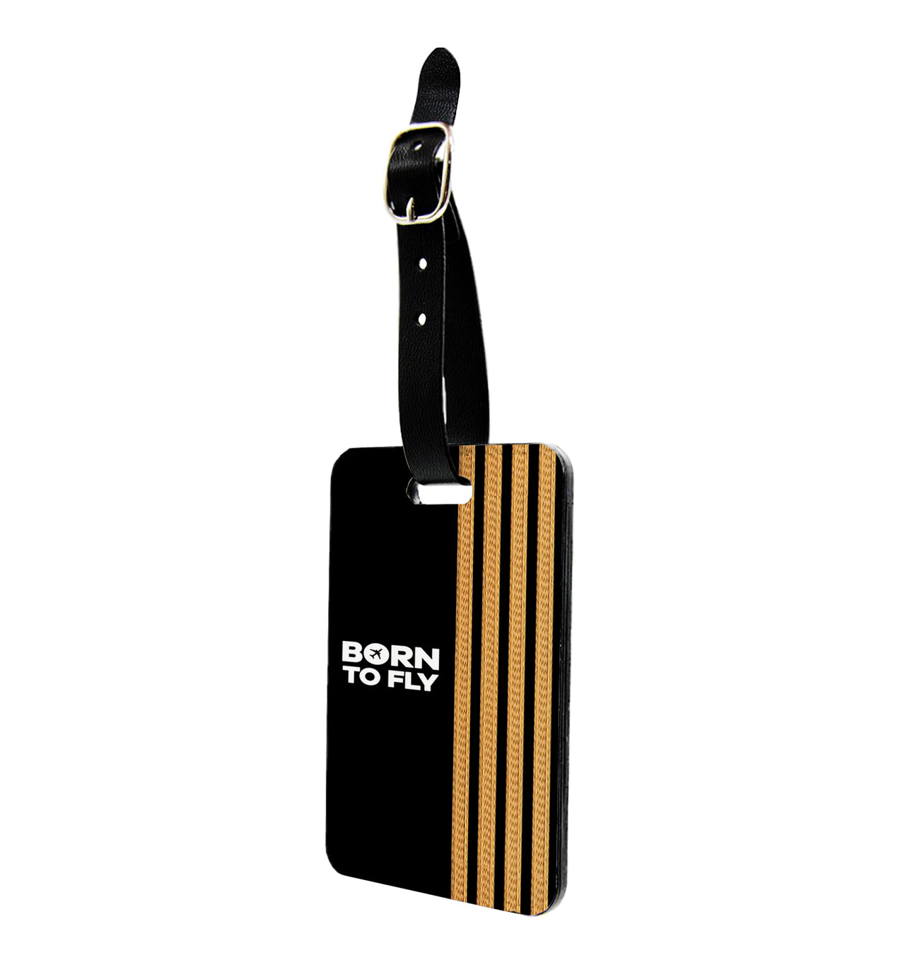 Born to Fly & Pilot Epaulettes (4,3,2 Lines) Designed Luggage Tag