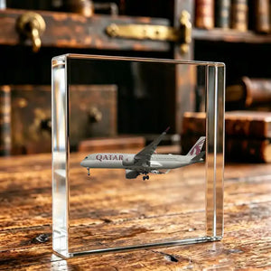 Qatar Airways Airbus A350 Airplane Crystal Ornament