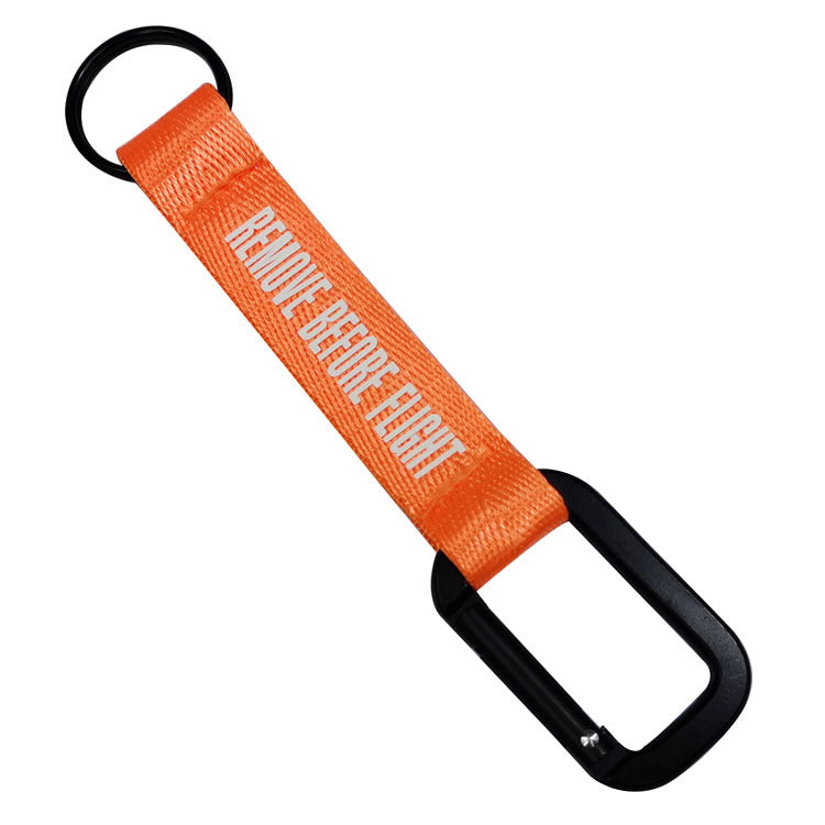 Remove Before Flight (Orange) Designed Mountaineer Style Key Chains