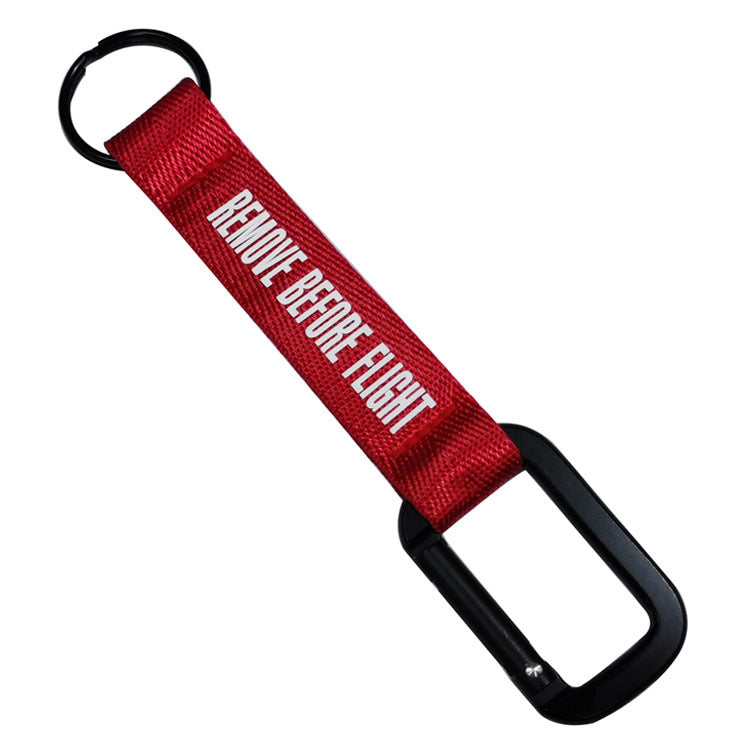 Remove Before Flight (Red) Designed Mountaineer Style Key Chains