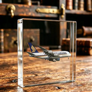 Singapore Airlines Airbus A380 Airplane Crystal Ornament