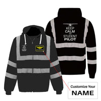 Thumbnail for Student Pilot Designed Reflective Zipped Hoodies