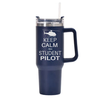 Thumbnail for Student Pilot (Helicopter) Designed 40oz Stainless Steel Car Mug With Holder