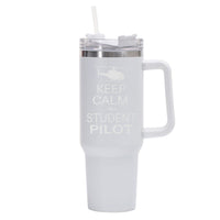 Thumbnail for Student Pilot (Helicopter) Designed 40oz Stainless Steel Car Mug With Holder