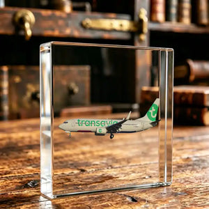 Transavia France Airlines Boeing 737-800 Airplane Crystal Ornament