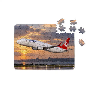 Turkish Airlines Boeing 737-800 Istanbul Rainlight Departure Printed Puzzles