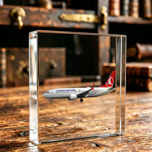 Turkish Airlines Boeing 737 MAX 8 Airplane Crystal Ornament