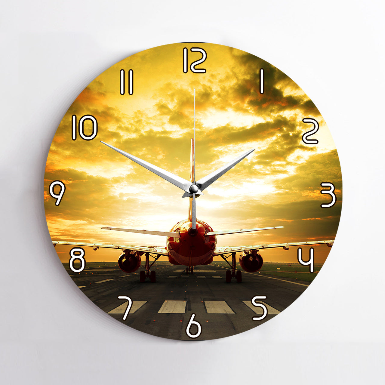 Ready for Departure Passanger Jet Designed Wall Clocks