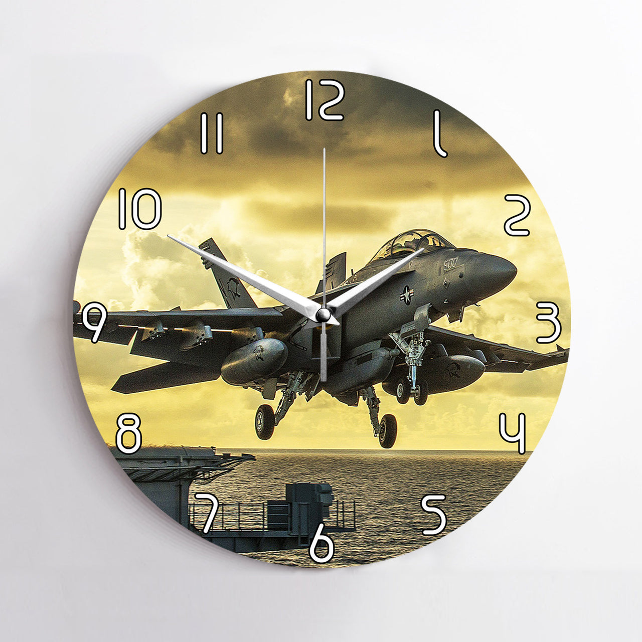 Departing Jet Aircraft Printed Wall Clocks