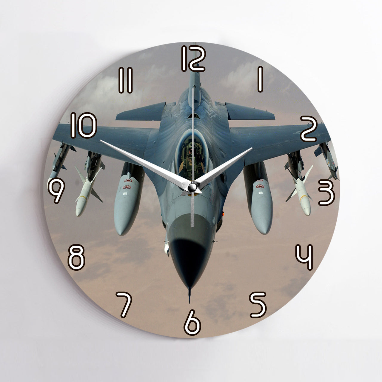 Cruising Fighting Falcon F16 Printed Wall Clocks