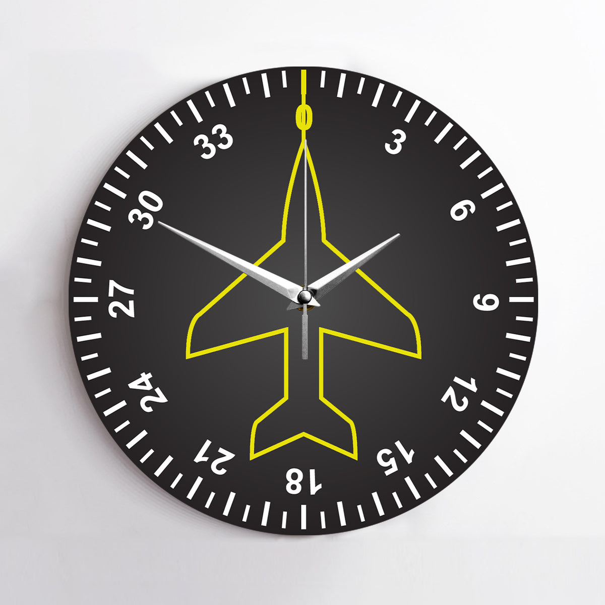 Airplane Instruments (Heading) Designed Wall Clocks Aviation Shop