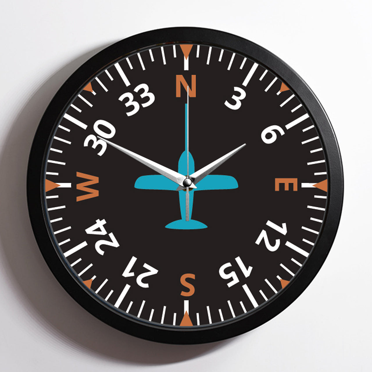 Airplane Instruments (Heading) 2 Designed Wall Clocks