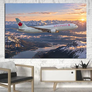 Air Canada Boeing 767-300ER Rockies Maple Leaf Legacy Canvas Prints