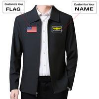 Thumbnail for Custom Flag & Name with (Badge 1) Designed Stylish Coats