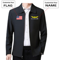 Thumbnail for Custom Flag & Name with (Badge 2) Designed Stylish Coats