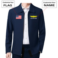 Thumbnail for Custom Flag & Name with (Badge 6) Designed Stylish Coats